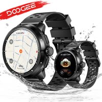 DOOGEE Anymoving M1 Pro Smartwatch z ekranem AMOLED 1,5", baterią 730mAh, wodoodpornością 5ATM, GPS, funkcją śledzenia ruchu, pomiarem tętna, ciśnienia krwi, połączeniami przez Bluetooth.