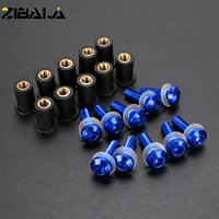 5MM 10PCS For Suzuki GSXR 600 GSXR750 GSX-R 1000 K1 K2 K3 K4 K5 K6 K7 K8 K9 Fairing Bolts Kit Windshield Screw Rubber Nuts