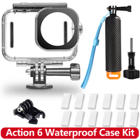 Waterproof Housing Case Underwater Dive Shell for DJI Osmo Action 6 Camera Protective Lens Cover for Snorkeling/Surfing/Diving
