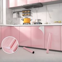 High Gloss PVC Pearl Film Wall Stickers Self-Adhesive Waterproof Wallpaper for DIY Furniture Wardrobe Kitchen Decor Plain Design