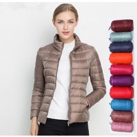 Women Spring Jacket Fashion Short Ultra Lightweight Packable Puffer Coats 15 Colors Female Down Warm Korean Slim Fit Parkas 5XL