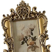 Retro Style Photo Frame Embossed Frame Tabletop Wall Mounting Frame Photo