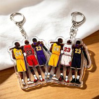 Basketball Legend Goat Players Keychains for Accessories Sports Lover 23 24 Number Jewelry Key Chain Keyrings Friends Fans Gifts