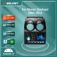 Android 13 Autoradio Stereo DSP Carplay für Nissan Qashqai J10 2006 - 2016 Multimedia-Videoplayer 4G Octa-Core Head Unit Bildschirm