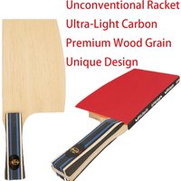 Alien Shape Table Tennis Blade Racquet Bottom Plate Unique Pure Wood FL Bottom Plate Thin Carbon Layer Fiber Ping Pong Racket