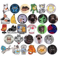 29 Style Cute Puppy Kitten Enamel Pins Tinplate Brooch Orange Cat Club Badges Funny Shiba Inu Husky Banana Animal Jewelry Gift