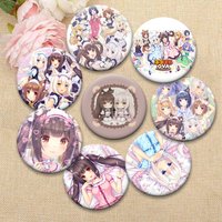 Love Adventure Game NEKOPARA Pins Cute Anime Girls Brooches Exquisite Tinplate Badge Backpack Decor Jewelry Accessories Gifts