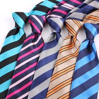 Luxury 8CM Mens Tie Necktie Stripes Ties For Man Groom Jacquard Woven Neck Tie For Man Business Wedding Party