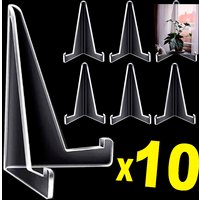 10/5Pcs Transparent Triangular Display Stand Photo Holder Card Holders Hard Acrylic Stand for Picture Game Baseball Sports Cards