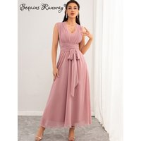 Sexy pink backless chiffon summer dress women elegant birthday party dress woman bridesmaid prom evening long dresses vestidos