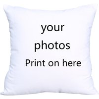 Customized Cushion Cover Design Decorative Pillows Print Pet Wedding Personal Life Photos Gift Polyester Square Printing Almofa