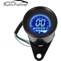Digital 12V Universal Digital Motorcycle Speedometer Odometer Tachometer Gauge fuel meter LED Indicator