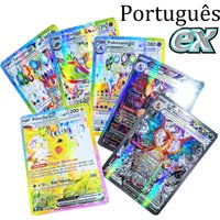 100Pcs Portuguese Pokemon Cards Terastal Pikachu Vstar Vmax GX Letter Rainbow Arceus Shiny Charizard trade card children toy