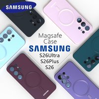Für Samsung Galaxy S26 Ultra S26 Plus S26 Magsafe Hülle S25 S24 S23 S22 Ultra Plus FE A17 A56 Weiche Silikon-Handyrückseite