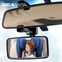 SEAMETAL Car Interior Rear View Mirror Mount Clip 360 Rotatable Adjustable Car Observing Back Seat Auxiliary Mirror Baby Monitor