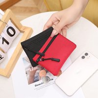 Unisex Solid Color Mini Coin Purse Canvas Kid Storage Pouch Small Wallet Zipper Coin Key Bag Women Men