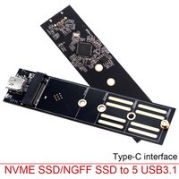 M.2 to USB 3.0 Type C Riser Board Converter NGFF B+M Key 6Gbps 10Gbps NVME Adapter Card for 2230 2240 2260 2280 M2 SSD