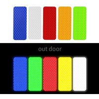 10pcs/set Reflective Stickers High Visibility Waterproof Warning Reflector Tapes Self-adhesive Safety Reflect Strips For Bicycle