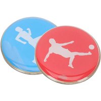 1pc Referee Side Toss Coin Double Face Sports Football Pattern Soccer Volleyball FlipCoin Souvenirs Soccer Referee Coin