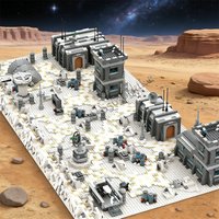 4679 PCS MOC Star Battle Battlefield Trench Line Model Building Block Brick DIY Creative Assembly Educational Toy For Kid Gifts
