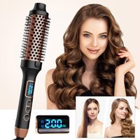 Thermal Brush Curling Iron Brush for Blowout Look, Heated Round Brush Hair Curling Styling, 5 Heat Temps With Ionic Function