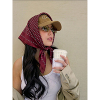New 70cm Luxury Brand Square Scarf Design Double Side Shawl Wrap Print Twill Silk Women Hijab Female Foulard Headband Bandana