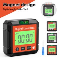 Digital Angle Finder Tool Electronic Level Tool with LCD Bubble Level Magnetic Base for Woodworking Construction Machinery