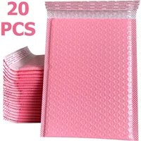 20Pcs Pink Green Blue Poly Bubble Mailers Padded Envelopes Self Seal Padded Envelopes Gift Bags Black Packaging Envelope