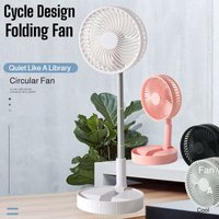 Portable Mini Folding Telescopic Desktop Fan USB Rechargeable Quiet Cooling Fan Adjustable Height Personal Small Air Cooler