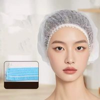 100 PCS Disposable Microblading Non Woven Fabric Makeup Hair Net Cap Sterile Hat Chef Catering Dust Strip Bathroom Supplies