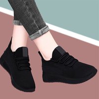 *Spring/Summer Fashionable Solid Color Breathable Round Toe Sneakers Women's Casual/Comfortable Thick Sole Soft Sports Shoes