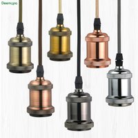 Vintage Lamp Socket Edison Screw lamp Holder E27 E26 Bulb Bases Edison Light Bulb 90-265V Industrial Hanging Lamp Home For decor