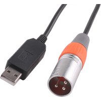 Adaptateur USB vers DMX512 RS485, connecteur XLR mâle 3 broches, Support freestyle, fixation Lightkey QLC, câble d'éclairage de contrôle DMX
