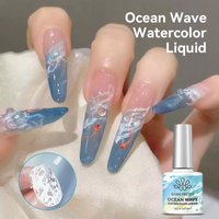 10ml White Ocean Bubble Wave Gel Nail Polish Hollow Bubbles Lace UV LED Soak Off Nails Art Varnish for Summer Beach Gel Polish 1