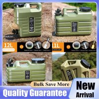 5/11/12L Camping Water Container Jug Portable Car Water Tank Large Capacity Outdoor Water Bucket with Faucet for Camping Hiking