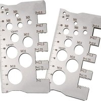 Stainless Steel 55 Degree Screw Thread Pitch Gauge Ruler Bolt Cutting Angle Measuring Tool for Engineering Projects and Repairs