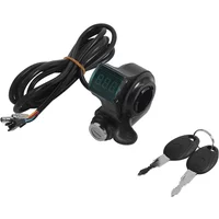 AliExpress NONE LCD Display Switch Power With Key Lock For Electric Scooter Throttle Electric Bicycle Thumb Throttle Voltmeter Digital Voltage