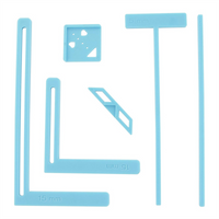 ABZV-Scrapbooking Tool 6Pcs Bookbinding Easy For Starter, Great Stencils And Cutter Guide Kit Can Be Made Into Notebook