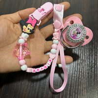 Safe Silicone Baby Pacifier with Dust Cap & Anti-Lost Chain Cute Kawaii Chew Nipple Calming & Relaxing for Infants Easy to Use