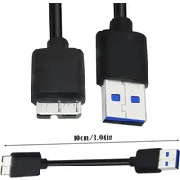 USB 3.0 Cable A to Micro B high Speed Upto 5 Gbps Data Transfer Cable for Portable External Hard Drive - (10cm/20cm)