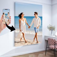 Affiche en toile avec Photo personnalisée, affiche suspendue personnalisée, affiche personnalisée de grande taille avec cadre de bricolage (ou non), affiche personnalisée de toutes tailles, 1 pièce