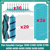 Spare Parts Fit For Conga 1890 2690 3390 3590 3790 4090 4490 4690 5090 5490 6090 7090 Soft Roller Main Side Brush Filter Mop