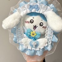 10cm Doll Display Bag PVC Transparent Doll Out Ita Bag with Keychain Cartoon Anime Outdoor Storage Case Protection Lace Decor