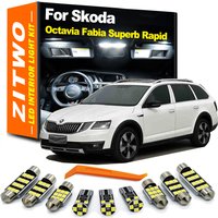 Canbus Car LED Interior Dome Map Light Bulb Kit For Skoda Octavia Fabia Superb 1 2 3 A5 A7 Rapid Karoq Yeti Kodiaq Accessories