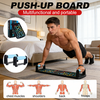 Portable Multi-Function Push Up Board Set Foldable Fitness Equipment for Chest Back and Abdominal Training Home Gym Workout