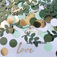 100pcs Party Theme Confetti LOVE Sage Decoration Confetti Dessert Dining Table Scattered Props,Halloween,Christmas Decorations