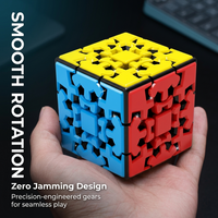 Premium 3D Gear Magic Cube Smooth Turning Brain Teaser Puzzle Desktop Fidget Stress Relief Sensory Toy For Hobby Collection