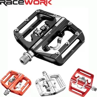 MTB Clipless Pedal Set Single Side Clip Compact Double Function Power Meter Pedalen Platform Mountain Bike Pedals Cycling Parts
