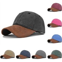 Vintage Washed Baseball Cap for Men Women Color-matched Sun Caps Casual Snapback Hip Hop Hat Four Seasons Curved Brim Soft Hats