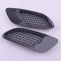 1 Pair Carbon Fiber Style ABS Front Bonnet Hood Vent Air Intake Cover Fit for BMW E90 E91 E92 E93 M3 Type 2007-2011 2012 2013
